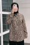 MS241 Leopar Desenli Kahverengi Tunik